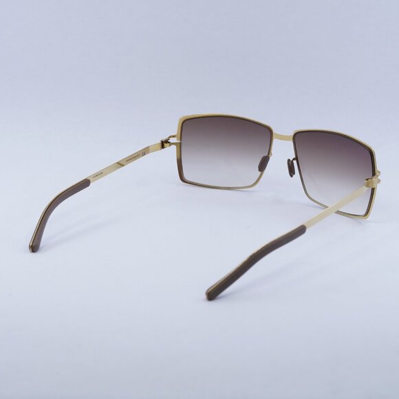 🕶️ New Mykita MYKITA-NO1 SUN-LEONA-GOLD LINE 08 Sunglasses - Gold Frame - Picture 5 of 10